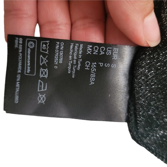 Divided Metallic Mesh Long Sleeve Crewneck Top Size Small - Picture 4 of 4